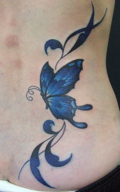Sexy Butterfly Tattoo For Girls
