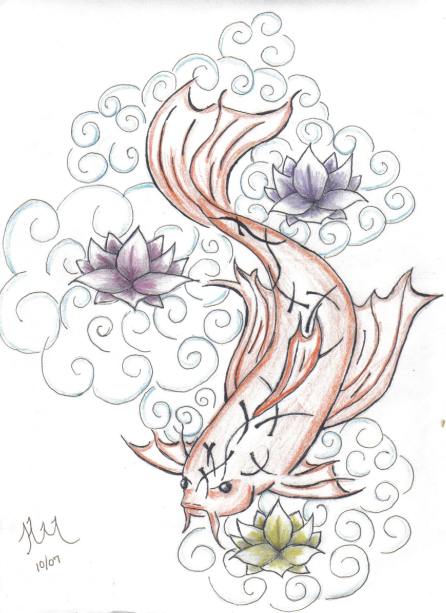 goldfish tattoo design. Koi Fish Tattoo is one of the